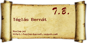 Téglás Bernát névjegykártya
